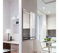MirrorOutlet Milton Manor Modern Venetian All Glass Edge Wall Mirror 3Ft7 X 2Ft7 (110cm X 78cm), Frameless, YC032-M
