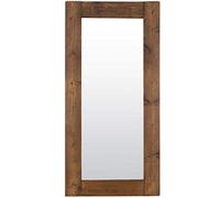MirrorOutlet Natural Solid Wood Wall Mirror ,Silver,6Ft X 3Ft (183cm X 91cm), 183x91,Large