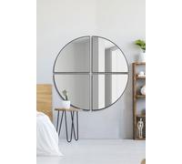 MirrorOutlet New Black XL Circular Metal Wall Mirror 70" X 70" (180 x 180CM) | Size: 1 Pack MirrorOutlet Black 1 Pack