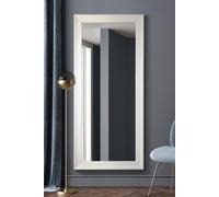 MirrorOutlet New Modern Bright White Layered Wall Mirror 5Ft6 X 2Ft6 1672Mm X 756Mm, White