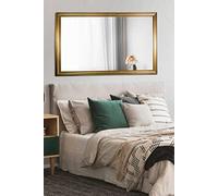 MirrorOutlet New Gold + Black Modern Chic Design Leaner Wall Mirror 167 x 106CM 5ft6 x 3ft6