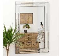 Mirroroutlet Oakley All Glass Triple Edge Bevelled Mirror 90 X 60 Cm