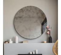 MirrorOutlet Round Circular Antiqued Mirror with Polished Edge 31" X 31" (80x80CM) in Silver | Size: 1 Pack MirrorOutlet Silver 1 Pack