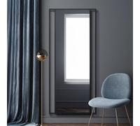 Mirroroutlet Slim Fenestra - Full Length Black Modern Wall And Leaner Mirror 71" X 31" (180 X 80Cm)