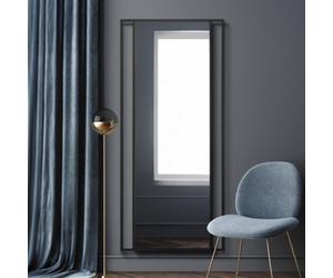 Mirroroutlet Slim Fenestra - Full Length Black Modern Wall And Leaner Mirror 71" X 31" (180 X 80Cm)