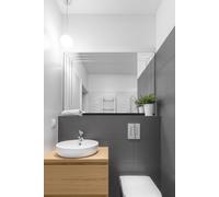 MirrorOutlet Small Black and Silver Contemporary Bevelled Venetian Mirror