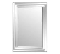 MirrorOutlet Small Black Elegant Decorative Bevelled Mirror, 100x70, (YC070-Bath)