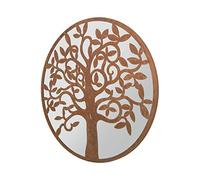 MirrorOutlet Small Tree Design Round Garden Mirror 60 x 60 CM 2ft x 2ft LO001