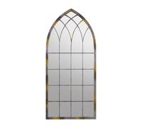 MirrorOutlet Somerley Rustic Arch Large Garden Mirror 161 X 72 Cm, Silver