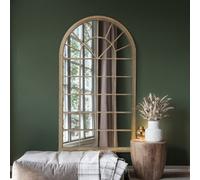Mirroroutlet Somerley X Large Country Arch Wall Mirror 71" X 40" (180X103Cm) Sand Colour