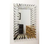 Mirroroutlet Starburst All Glass Venetian Frameless Large Wall Mirror 120 X 80 Cm