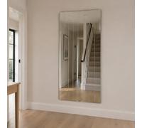 MirrorOutlet Sulcus 174 x 85cm Etched 7 Groove Bevelled Wall Mirror | Contemporary Frameless Full Length Mirror with 5 Precision Etched Grooves | Ready to Hang