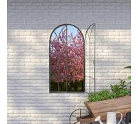 Mirroroutlet Summer View Metal Arch Shaped Opening Window Garden Mirror 140Cm X 75Cm
