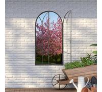 Mirroroutlet Summer View Metal Arch Shaped Opening Window Garden Mirror 160Cm X 85Cm