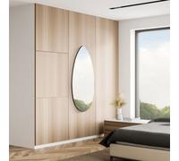 Mirroroutlet Tear Drop Frameless Glass Wall Mirror 47" X 18" (120Cm X 45Cm)