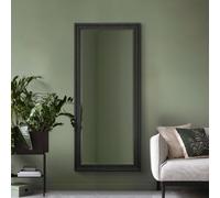 MirrorOutlet - The Antic - Black Framed Bevelled Mirror 63" X 29" (160 X 73cm) Premium Silver Mirror Glass