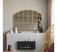Gold Framed Arched Wall Over Mantle Mirror 35" X 26" (90CM X 65CM) MirrorOutlet Gold 1 Pack