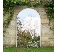 Mirroroutlet The Arcus White Framed Arched Leaner/wall Garden Mirror 190Cm X 120Cm
