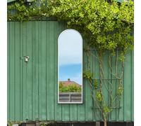 Mirroroutlet The Arcus White Framed Arched Window Garden Mirror 160Cm X 53Cm