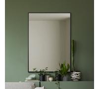 Mirroroutlet The Artus Black Aluminium Edged Wall Mirror 70Cm X 50Cm