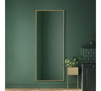 MirrorOutlet The Artus - Gold Modern Aluminium Edged Wall Mirror 4ft11 X 2ft (150CM X 60CM) Silver Mirror Glass