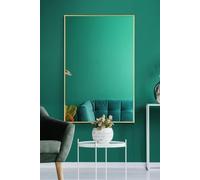 MirrorOutlet The Artus - Gold Modern Aluminium Edged Wall Mirror 35" X 24" (90CM X 60CM) Silver Mirror Glass