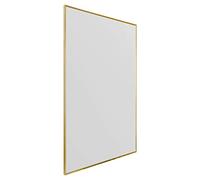 MirrorOutlet The Artus - Gold Modern Aluminium Edged Wall Leaner Mirror 68" X 43" (174CM X 110CM) Silver Mirror Glass