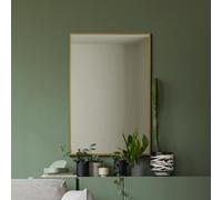 MirrorOutlet The Artus - Gold Modern Aluminium Edged Wall Mirror 24" X 16" (60CM X 40CM) Silver Mirror Glass