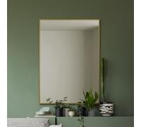 MirrorOutlet The Artus - Gold Modern Aluminium Edged Wall Mirror 28" X 20" (70CM X 50CM) Silver Mirror Glass