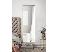 MirrorOutlet The Artus - Gold Modern Aluminium Edged Wall Mirror 47" X 16" (120CM X 40CM) Silver Mirror Glass