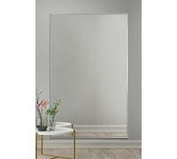 MirrorOutlet The Artus - Silver Modern Aluminium Edged Wall Leaner Mirror 68" X 43" (174CM X 110CM) Silver Mirror Glass.…