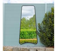 Mirroroutlet The Coartans Black Metal Isoscelles Trapezoid Shape Framed Garden Wall 180Cm X 85Cm