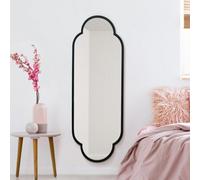 Mirroroutlet The Duplici Black Metal Framed Double Arched Oval Wall Mirror 150Cm X 52Cm