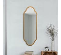 Mirroroutlet The Duplici Gold Metal Framed Double Arched Oval Wall Mirror 102Cm X 35.5Cm