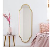 Mirroroutlet The Duplici Gold Metal Framed Double Arched Oval Wall Mirror 150Cm X 52Cm