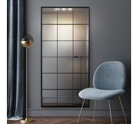 MirrorOutlet The Fenestra Black Modern Window Mirror 174CM X 85CM | Size: 1 Pack MirrorOutlet Black 1 Pack