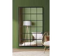 MirrorOutlet The Fenestra Black Window Leaner / Wall Mirror 69" X 43" 174CM X 110CM | Size: 1 Pack MirrorOutlet Black 1 Pack