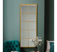 Mirroroutlet The Fenestra Gold Modern Window Leaner / Wall Mirror 150Cm X 60Cm
