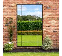 MirrorOutlet Black Contemporary Wall & Leaner Garden Mirror 79"x 47" 200x120cm | Size: 1 Pack MirrorOutlet Black 1 Pack