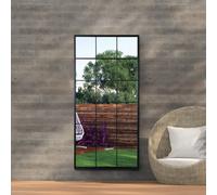 Mirroroutlet Genestra Black Garden Wall Mirror 174cm X 85cm, Black
