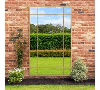 MirrorOutlet Gold Contemporary Wall & Leaner Garden Mirror 79"x 47" 200x120cm | Size: 1 Pack MirrorOutlet Gold 1 Pack