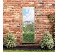 Mirroroutlet The Genestra Gold Modern Wall Leaner Garden Mirror 180 X 80Cm