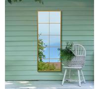 Mirroroutlet The Genestra Gold Modern Window Garden Wall Mirror 150Cm X 60Cm