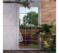 Mirroroutlet The Genestra Gold Modern Window Garden Wall Mirror 69" X 33" 174Cm X 85Cm