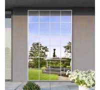 Mirroroutlet The Genestra White Modern Window Garden Wall Mirror 174Cm X 110Cm