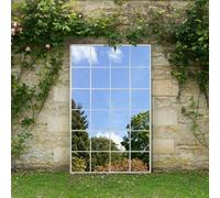 Mirroroutlet The Genestra White Modern Window Garden Wall Mirror 200Cm X 120Cm