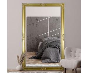 MirrorOutlet - The Kingsbury - Gold Framed Bevelled Mirror 66" X 42" (166 X 105cm) Premium Silver Mirror Glass