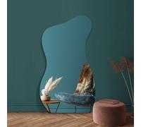 Mirroroutlet The Lacuna - Frameless Pond Leaner Wall Mirror 55" X 24" (140Cm X 60Cm)