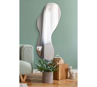 MirrorOutlet The Lacuna - Frameless Pond Wall Mirror 63" X 24" (160CM X 60CM) in Silver | Size: 1 Pack MirrorOutlet Silver 1 Pack