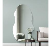 Mirroroutlet The Lacuna Frameless Pond Wall Mirror 63" X 28" (160Cm X 70Cm)